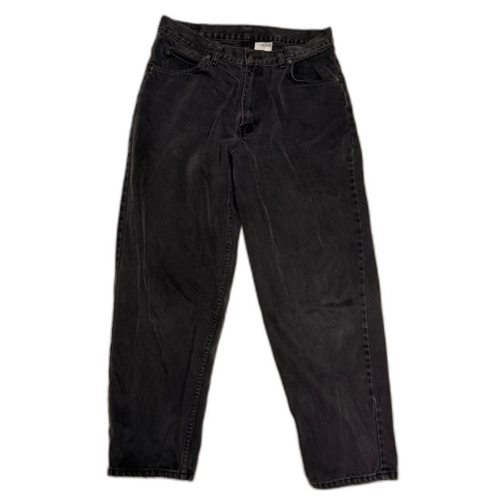 Vintage 90s Brittania Black Faded Relaxed Straight Jeans 34 Grunge Dad - Picture 2 of 9